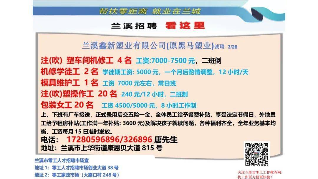 蘭考縣最新普工招聘信息匯總