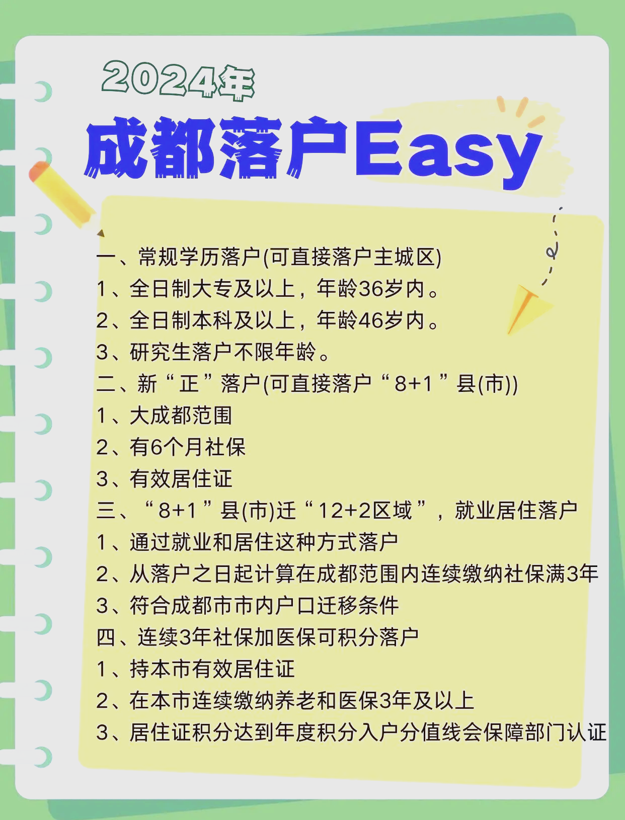成都最新落戶政策解讀與概述