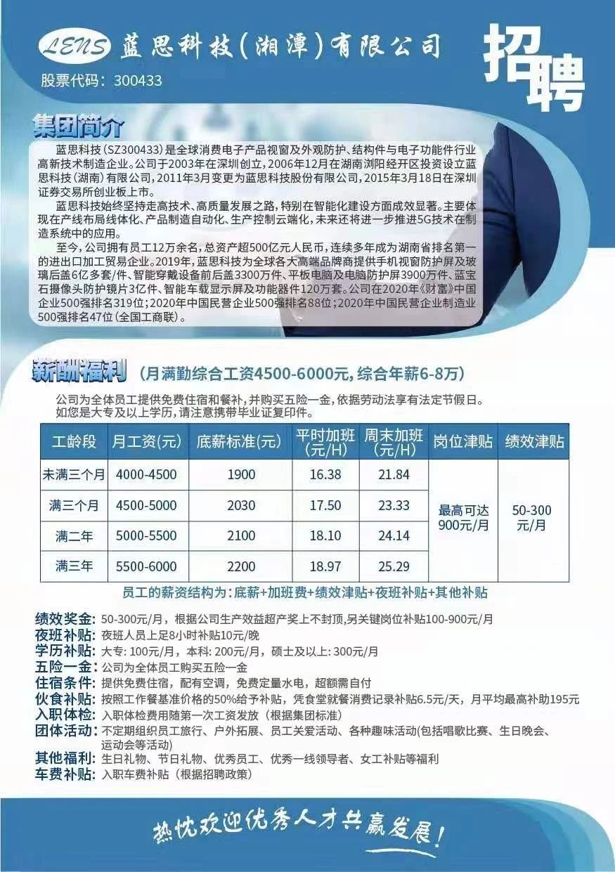 湘潭今日普工最新招聘信息